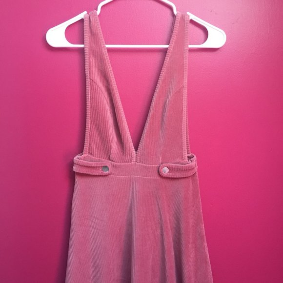 PETITE Miss Selfridge Cord Pinny Dress - Picture 2 of 4